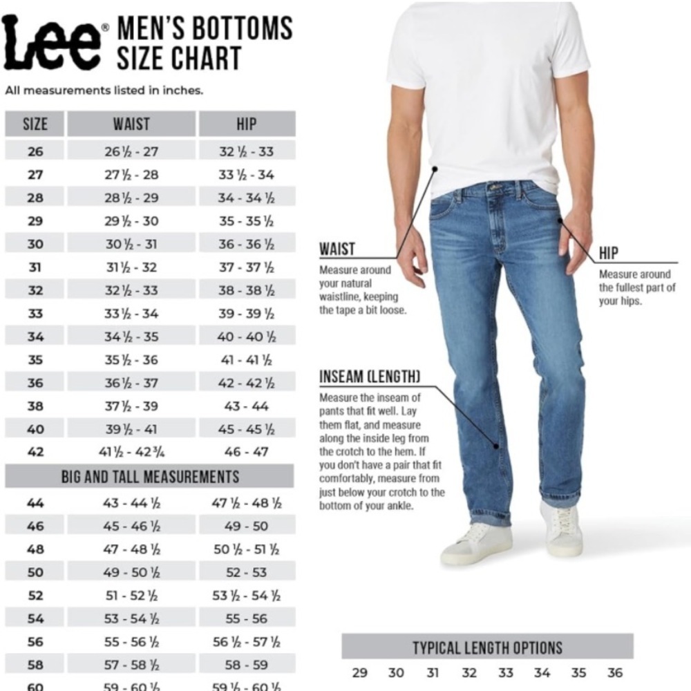 NWOT Men’s Lee Jeans Regular Fit  38x32​ - Picture 2 of 14
